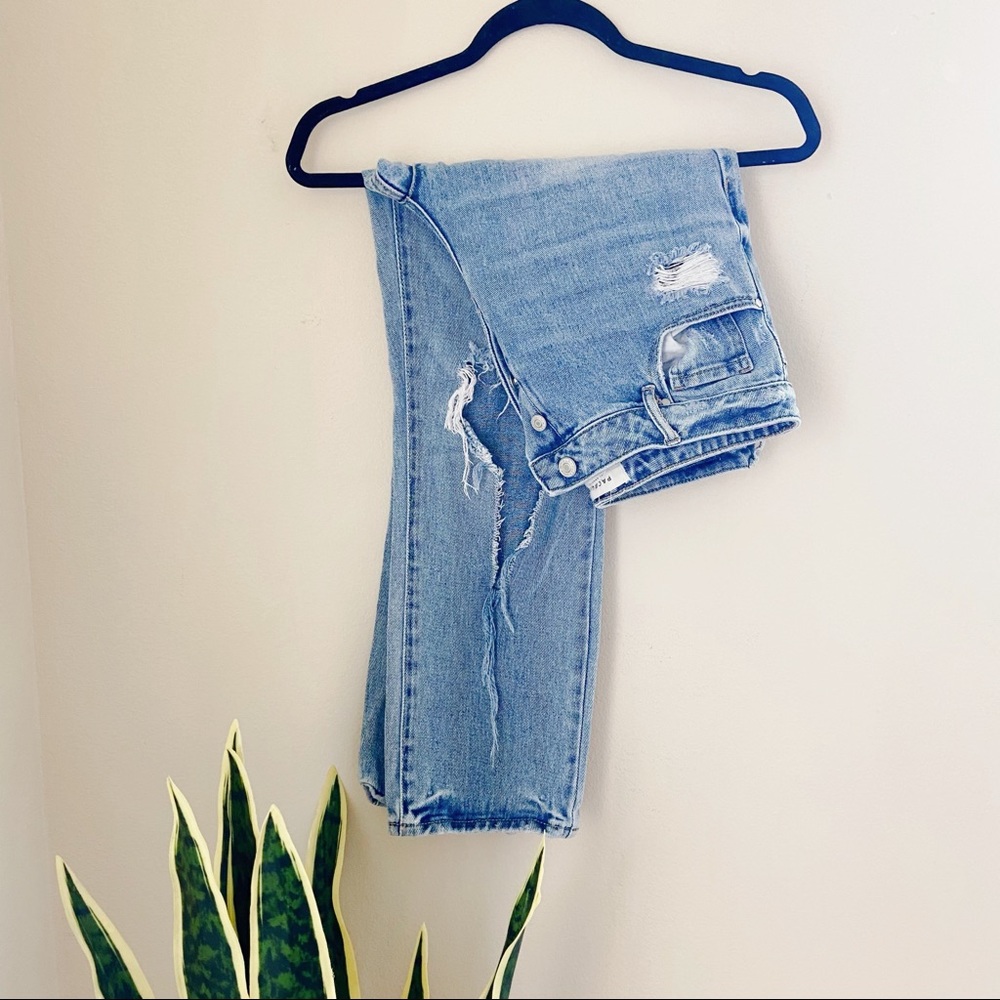 PACSUN DISTRESSED CROPPED MOM JEAN SZ 27